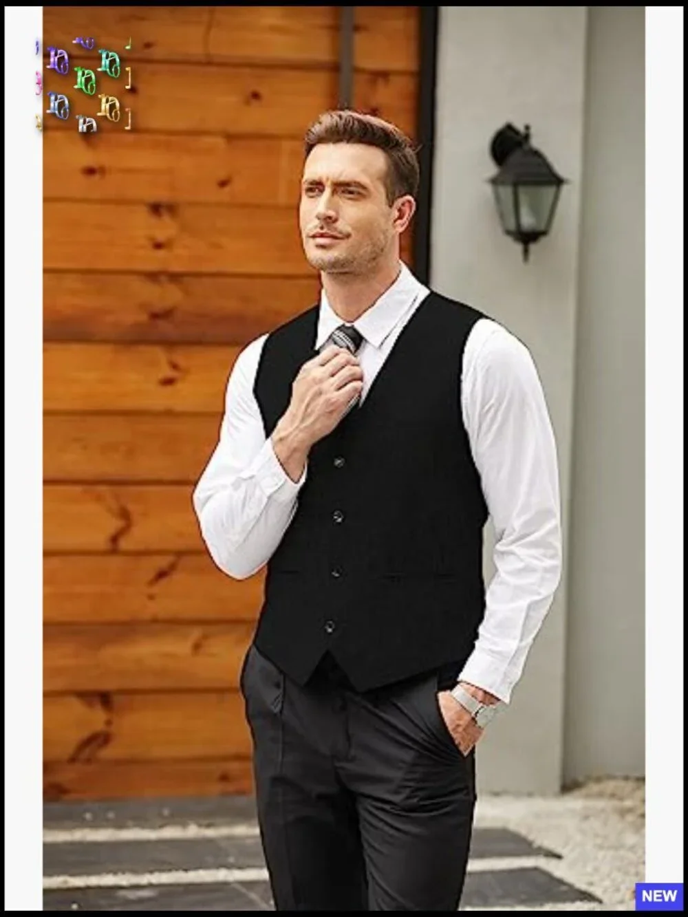 Slim Fit Business Vest Lightweight Modern Casual Elegant Waistcoat